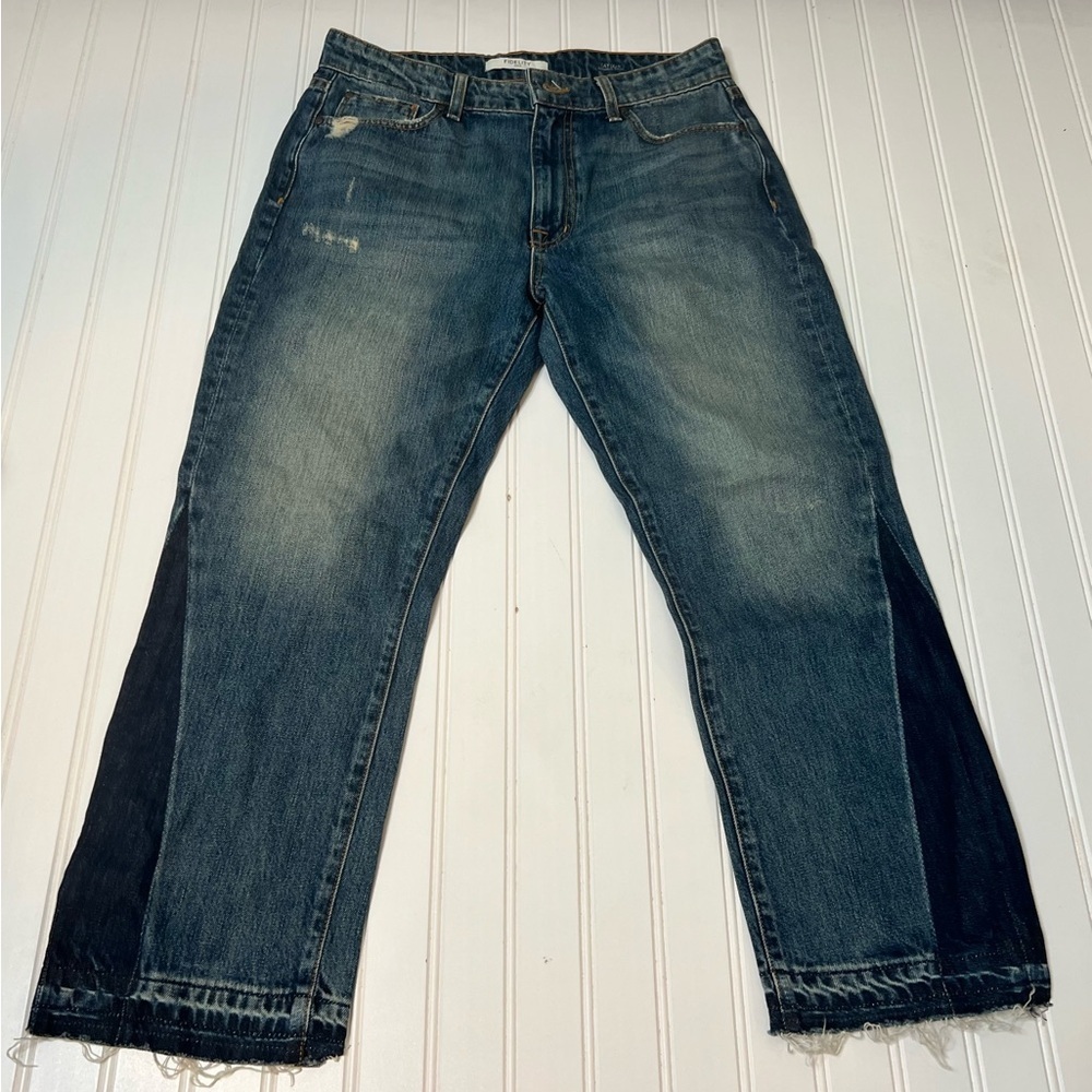 Fidelity Denim Women Taylor Straight Crop Jeans Capri 28 NEW. 183